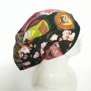 czapka patchworkowa na podszewce frida kahlo