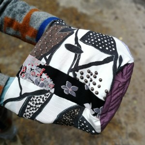 czapka patchworkowa na podszewce