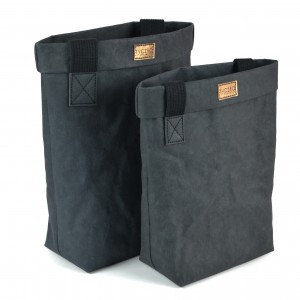 MAŁA EKO TORBA Z PAPIERU BIGBAG WEGE GRAPHITE S - SHOPPERKA DAMSKA