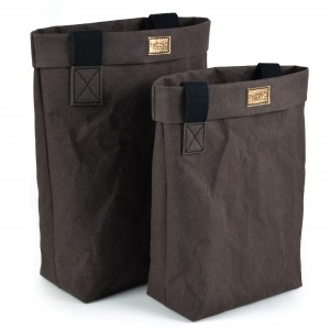 MAŁA EKO TORBA Z PAPIERU BIGBAG WEGE BROWN S - SHOPPERKA DAMSKA