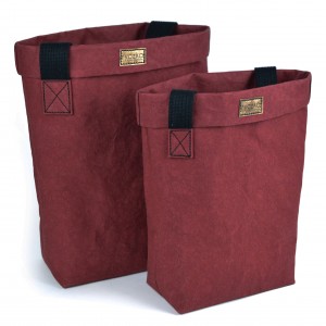 MAŁA EKO TORBA Z PAPIERU BIGBAG WEGE MAROON S - SHOPPERKA DAMSKA