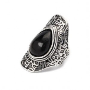 pierścionek haftowany orientalny w stylu boho handmade