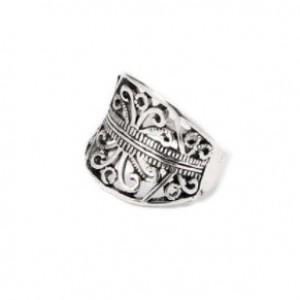 pierścionek haftowany orientalny w stylu boho handmade