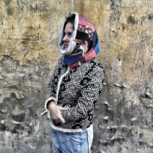 komin patchworkowy na podszewce