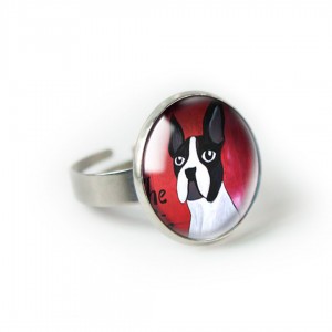 Bulldog pierścionek