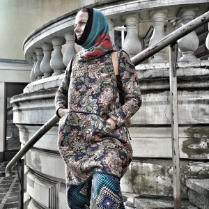 komin bohemian wełniany etniczny ludowy miły i ciepły komin handmade-komin wełniany zdejmij szpile załóż glany