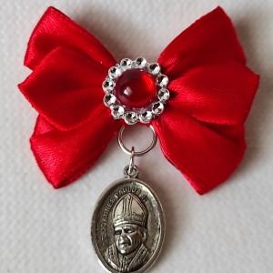 Czerwona Kokardka na Szczęście do Wózka