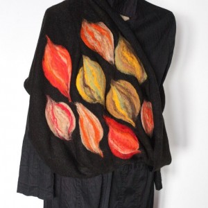 komin bohemian wełniany etniczny ludowy miły i ciepły komin handmade-komin wełniany zdejmij szpile załóż glany