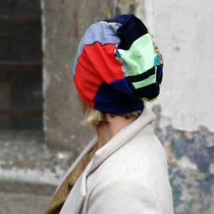 czapka na podszewce uniwersalna patchworkowa