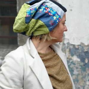 czapka na podszewce uniwersalna patchworkowa