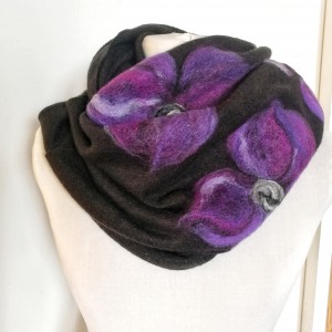 komin bohemian wełniany etniczny ludowy miły i ciepły komin handmade-komin wełniany zdejmij szpile załóż glany