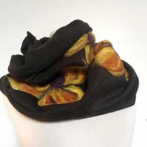 komin bohemian wełniany etniczny ludowy miły i ciepły komin handmade-komin wełniany zdejmij szpile załóż glany