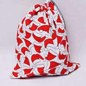 Worek na prezenty worek świąteczny, worek prezentowy, opakowanie na prezent czapki rozm L