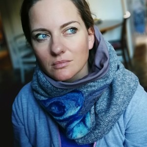 komin wełniany na podszewce