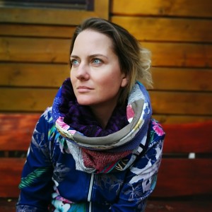 komin patchworkowy na podszewce