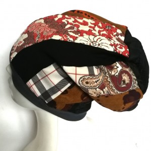 czapka na podszewce uniwersalna patchworkowa