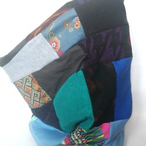 komin patchworkowy na podszewce