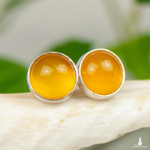 Drobinki z żółtymi agatami d108