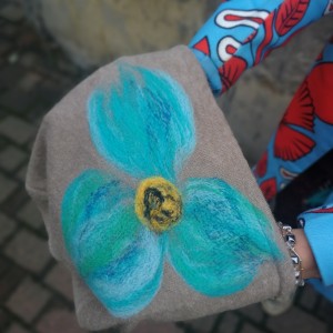 czapka wełniana  handmade zimowa