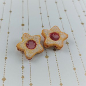 kolczyki wtykane ciasteczka gwiazdki