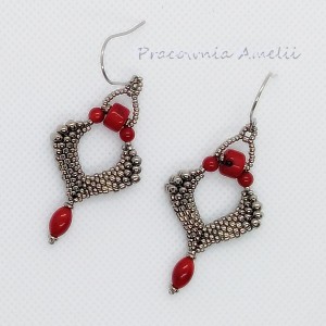 czerwony koral naturalny w koralikach