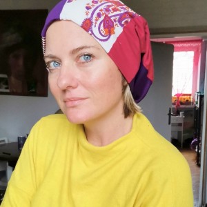 czapka na podszewce uniwersalna patchworkowa