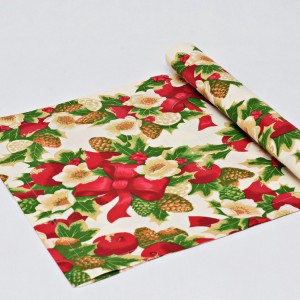 Bieżnik świąteczny, serweta na świąteczny stół, bieżnik bawełniany na święta stroik