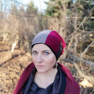 czapka damska odcienie bordo