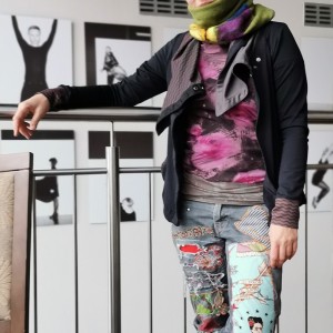 komplet komin tuba wełniana i czapka