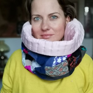 komin patchworkowy boho handmade kolorowy ciepły