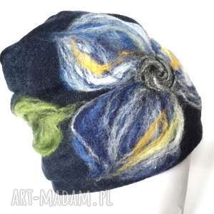 czapka wełniana  handmade zimowa