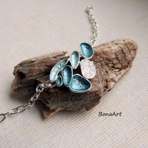 Bransoletka "Morska zieleń" z regulacją.