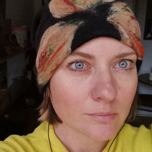 czapka wełniana  handmade zimowa