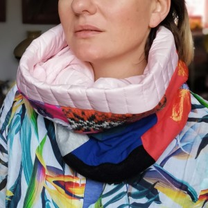 komin patchworkowy boho handmade kolorowy ciepły