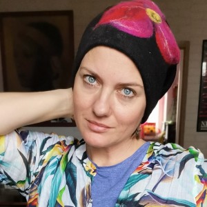 czapka wełniana  handmade zimowa