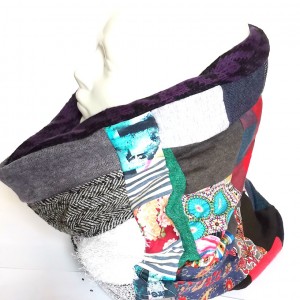 komin patchworkowy boho handmade kolorowy ciepły