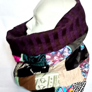 komin patchworkowy boho handmade kolorowy ciepły