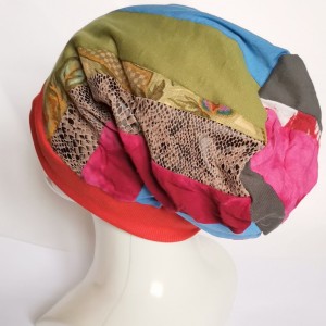 czapka damska patchworkowa codzienna