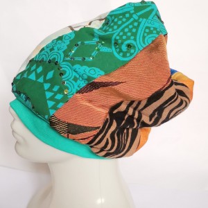czapka damska patchworkowa codzienna