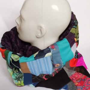 komin patchworkowy boho handmade kolorowy ciepły