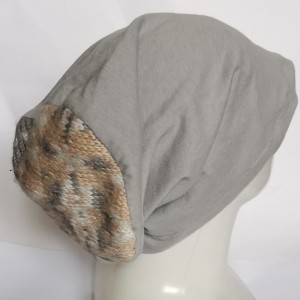 czapka damska szara na podszewce, nierozciągliwa, przejściówka, przeceniona, ostatnia, polecam box p1