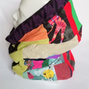 komin patchworkowy boho handmade kolorowy ciepły