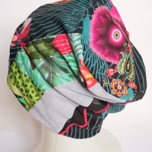 czapka damska patchworkowa codzienna