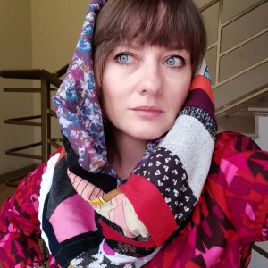 komin patchworkowy boho handmade kolorowy ciepły