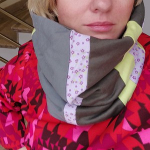 komin patchworkowy boho handmade kolorowy ciepły