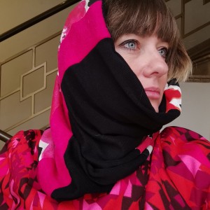 komin patchworkowy boho handmade kolorowy ciepły