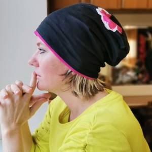 czapka damska na podszewce mala