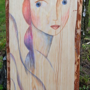 Anieli na sosnowej desce