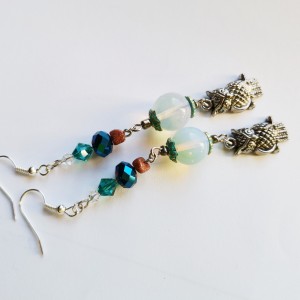 kolczyki wiszące etno