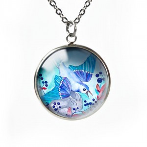 Blueberry bird naszyjnik